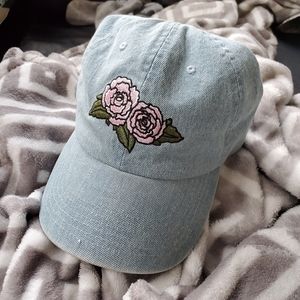 PacSun Denim Flower Dad hat